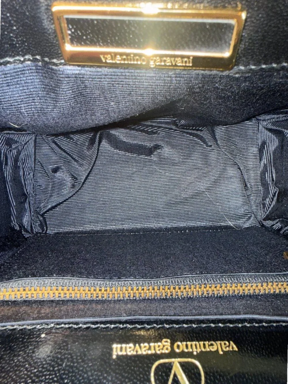 Valentino Garavani Rare Vintage Black Patent Top Handle Satchel Bag with COA